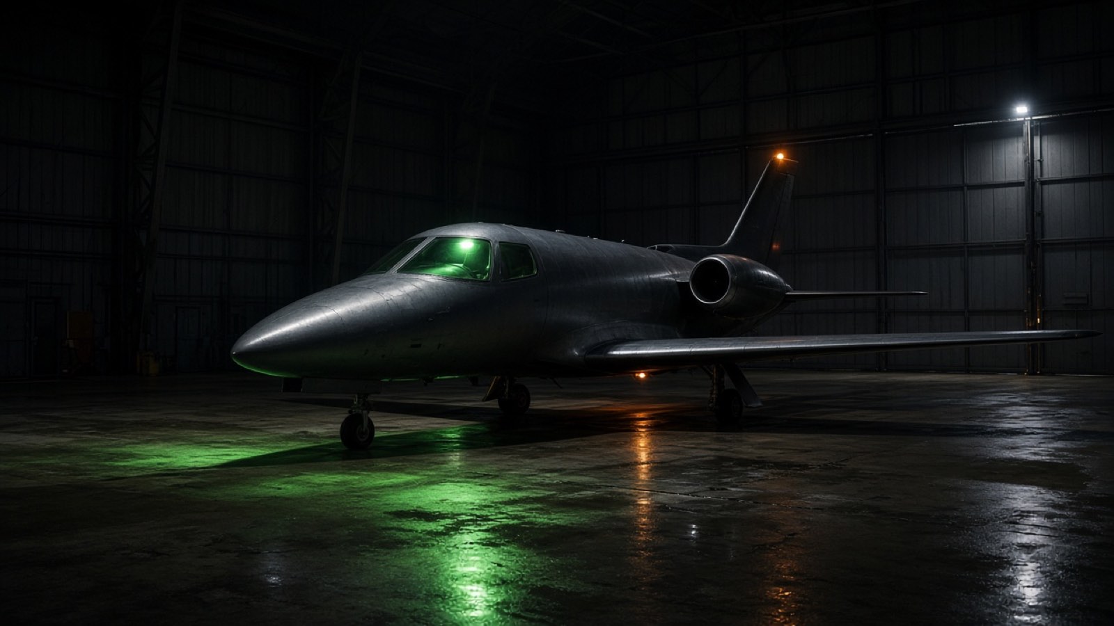 Night hangar still for JetX review